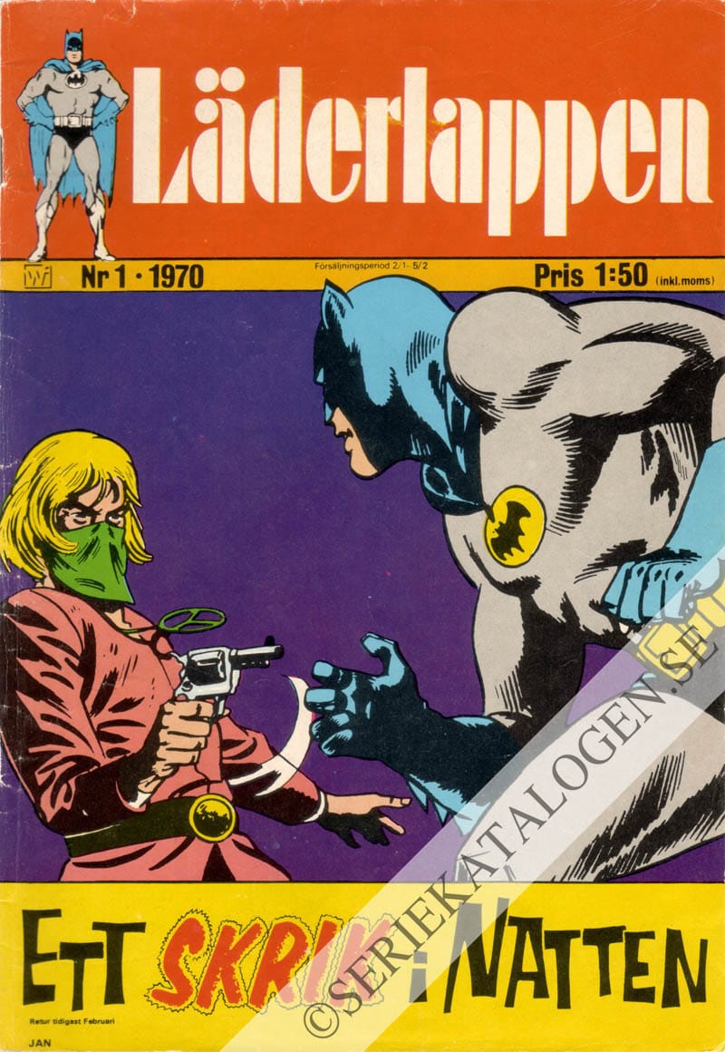 Framsida på Läderlappen och Robin #1 (1970)