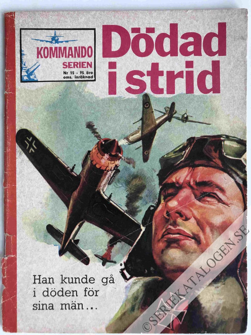 Framsida på Kommandoserien Dödad i strid (1963)