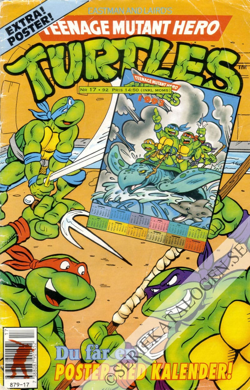 Framsida på Teenage mutant hero turtles #17 (1992)