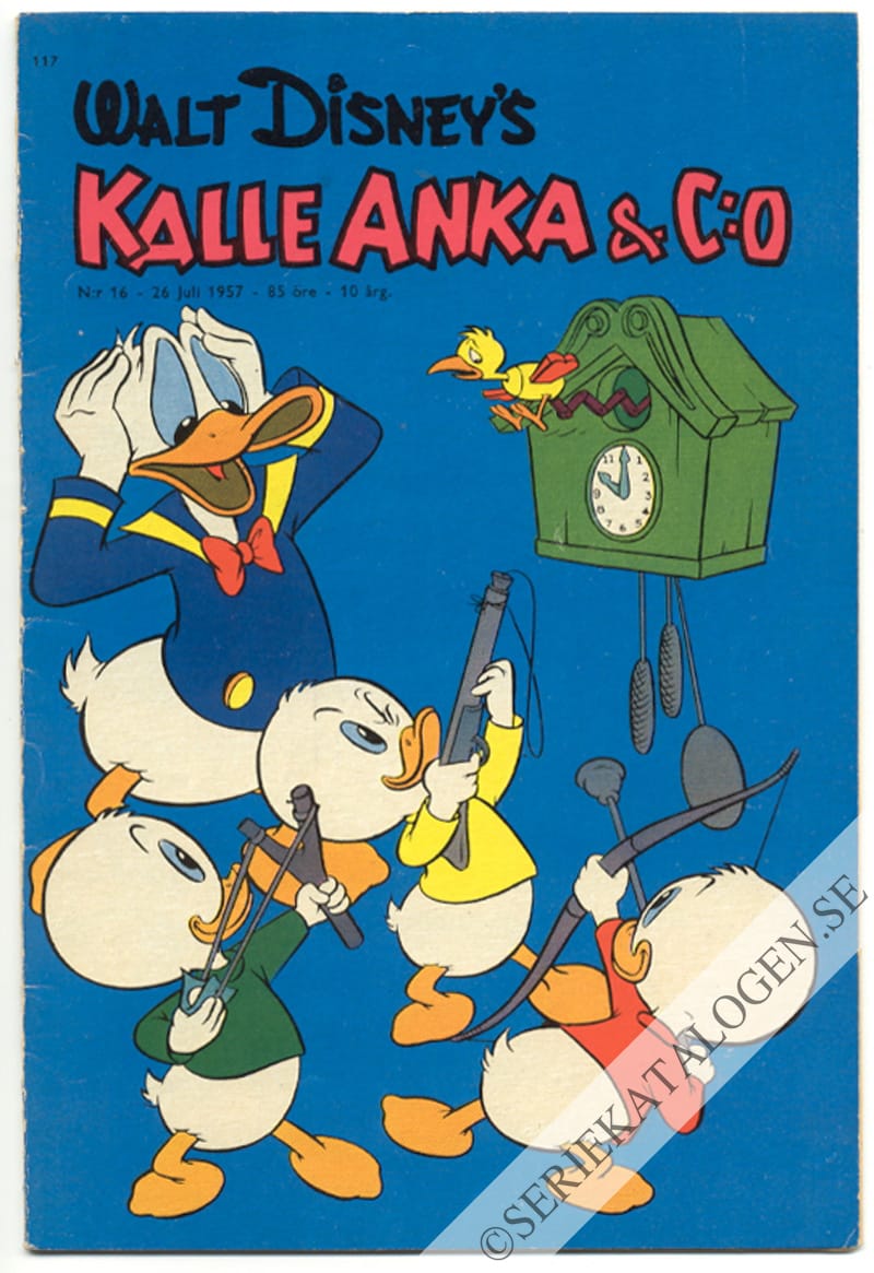 Framsida på Kalle Anka & C:o #16 (1957)