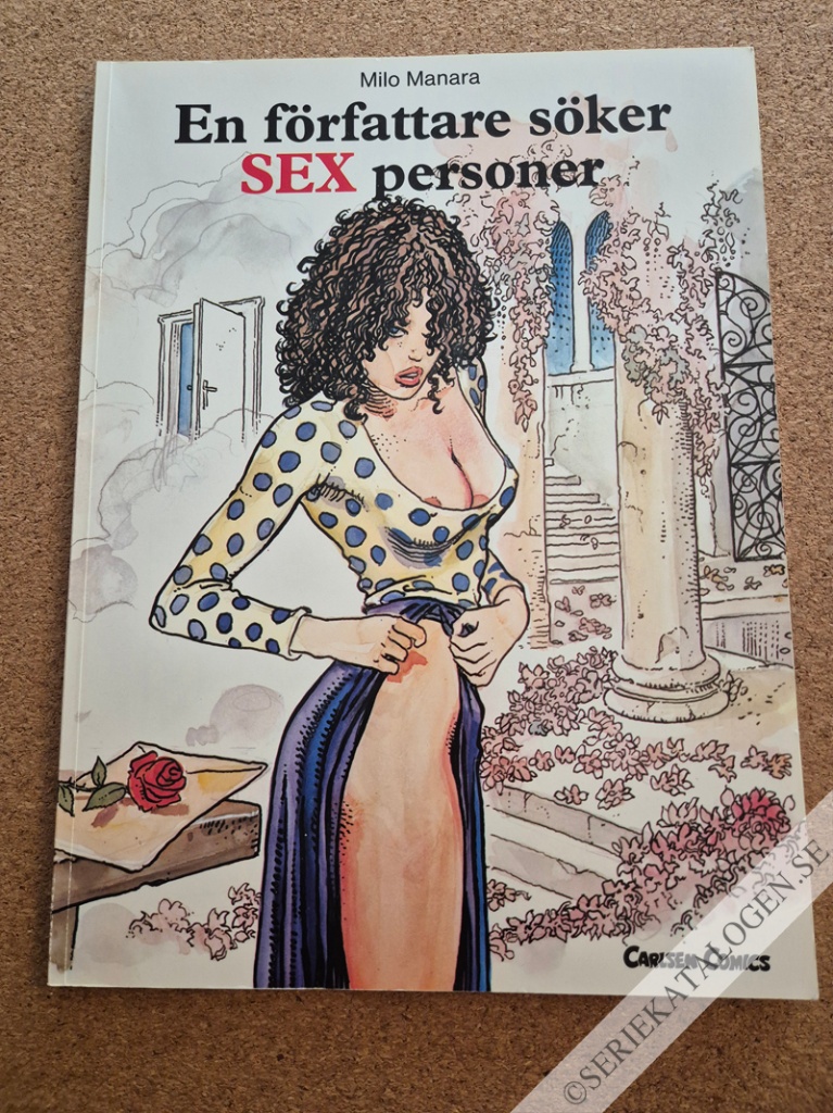 Framsida på Giuseppe Bergmans äventyr En författare söker SEX personer (1992)