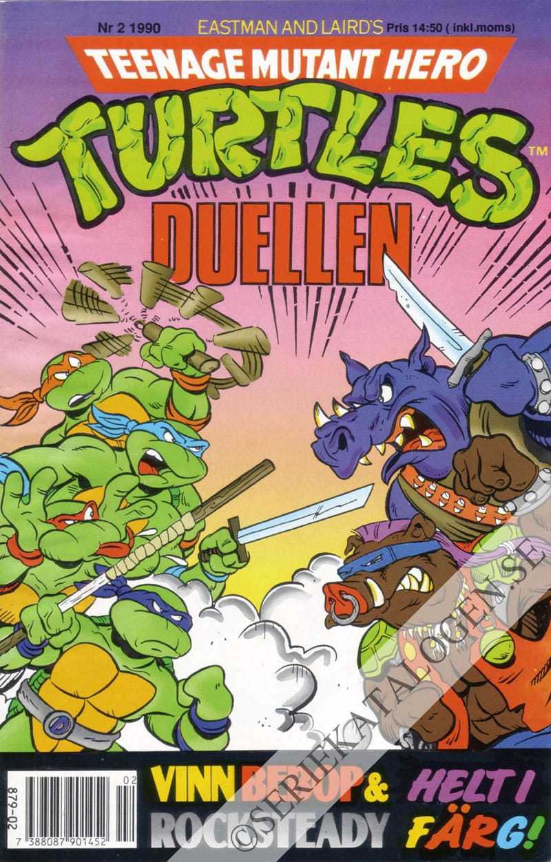 Framsida på Teenage mutant hero turtles #2 (1990)