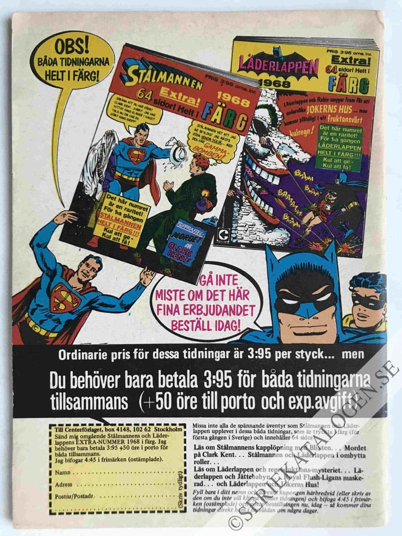 Baksida på En sjöman i luften (1968)