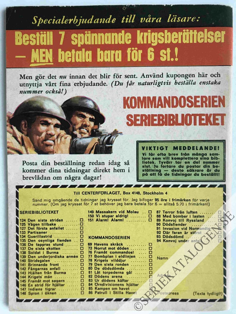 Baksida på Banditer i skyn (1966)