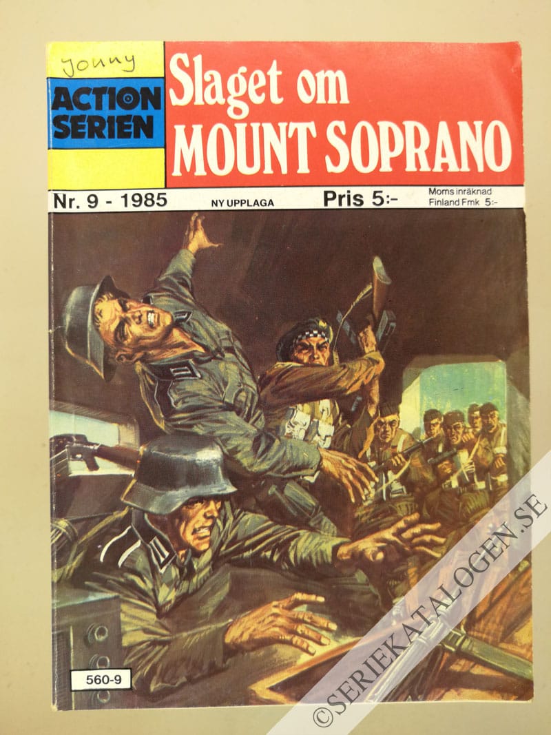 Framsida på Actionserien #9 - Slaget om Mount Soprano (1985)
