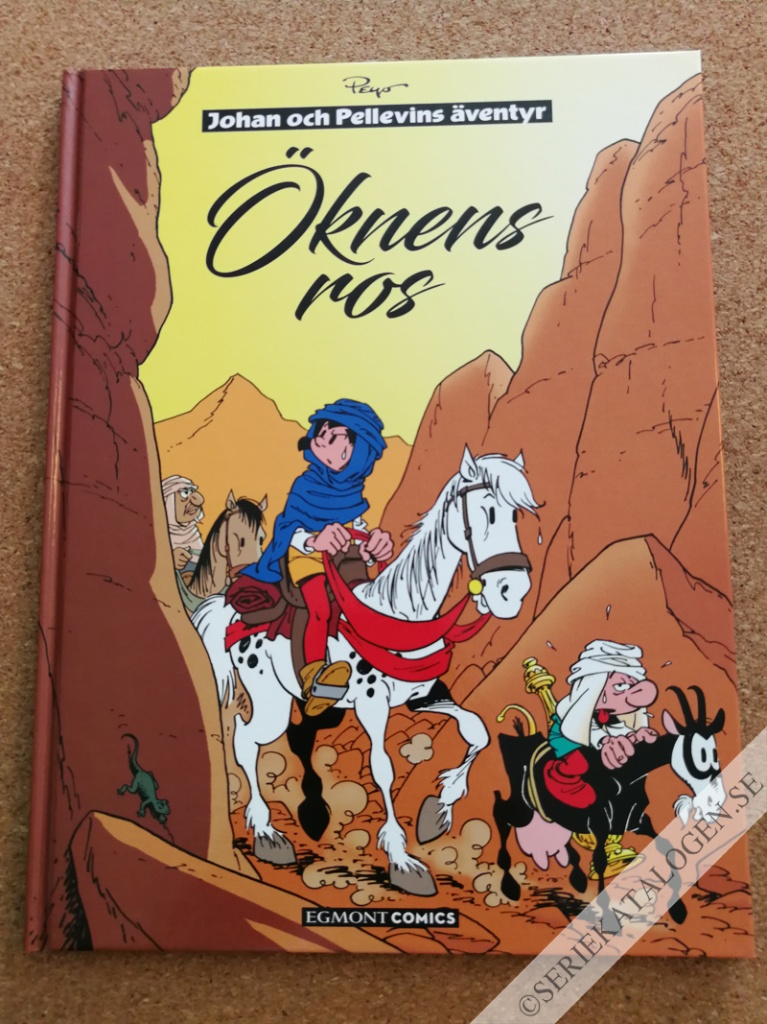 Framsida på Johan och Pellevins äventyr Öknens ros (2022)