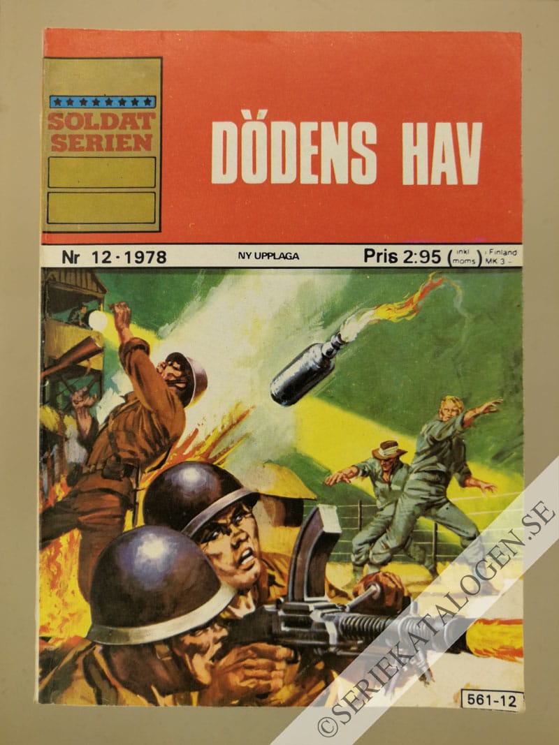 Framsida på Soldatserien #12 - Dödens hav (1978)