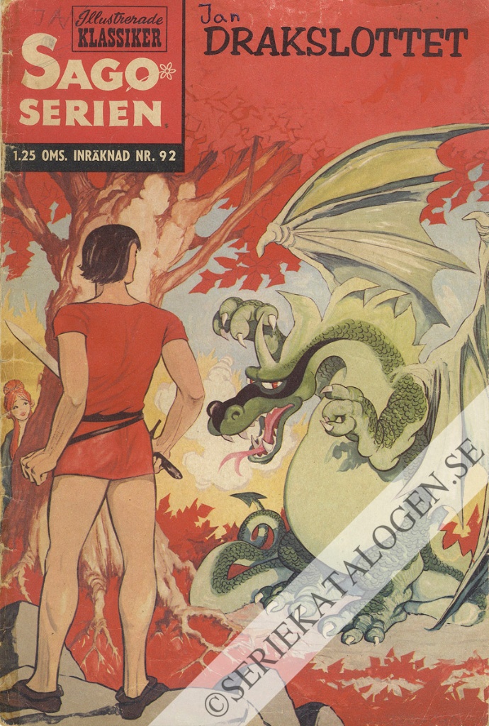 Framsida på Sagoserien #92 - Drakslottet (1963)