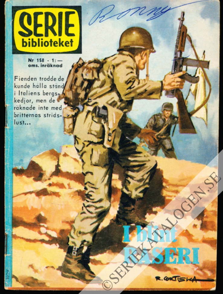 Framsida på Seriebiblioteket #158 - I blint raseri (1966)