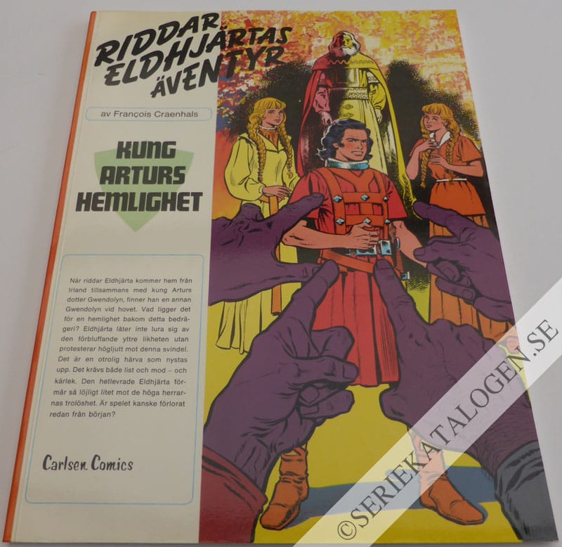 Framsida på Riddar Eldhjärtas äventyr Kung Arturs hemlighet (1976)