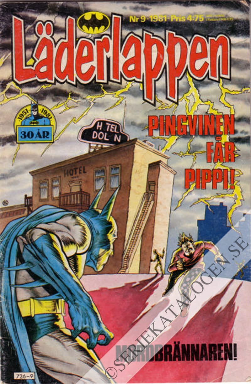 Framsida på Läderlappen och Robin #9 (1981)