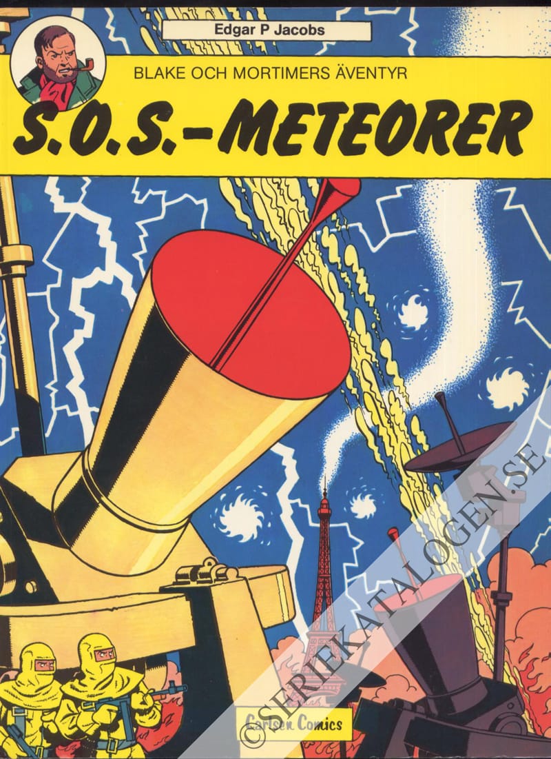 Framsida på Blake och Mortimers äventyr S.O.S. - Meteorer (1979)