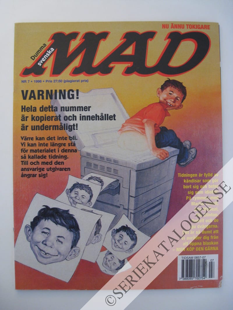 Framsida på Svenska MAD #7 (1998)