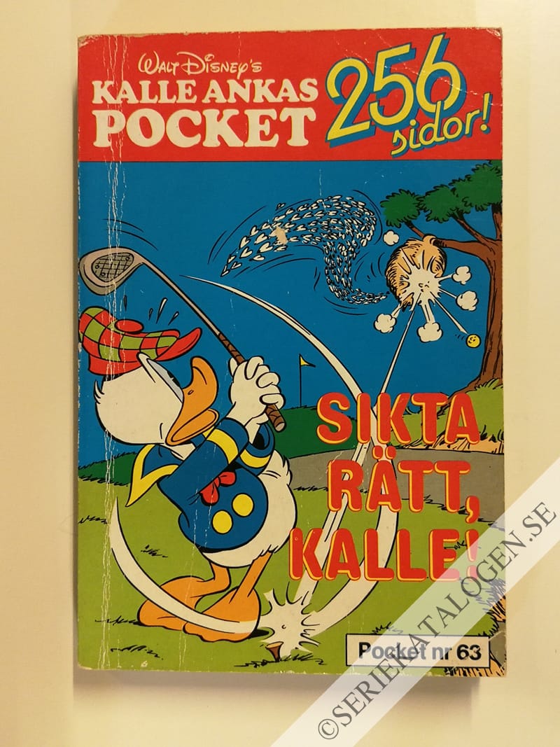 Framsida på Kalle Ankas pocket Sikta rätt, Kalle! (1985)