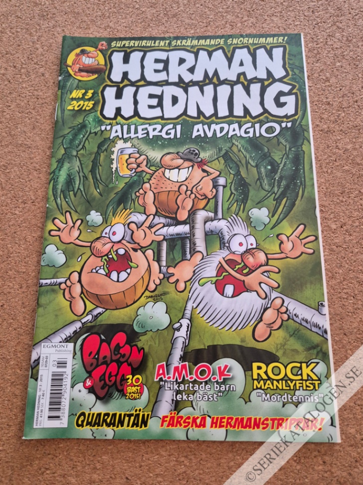Framsida på Herman Hedning #3 (2015)