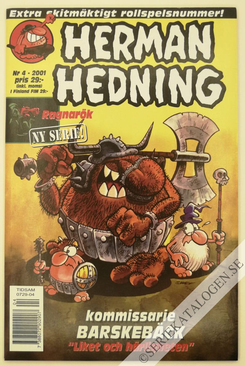 Framsida på Herman Hedning #4 (2001)