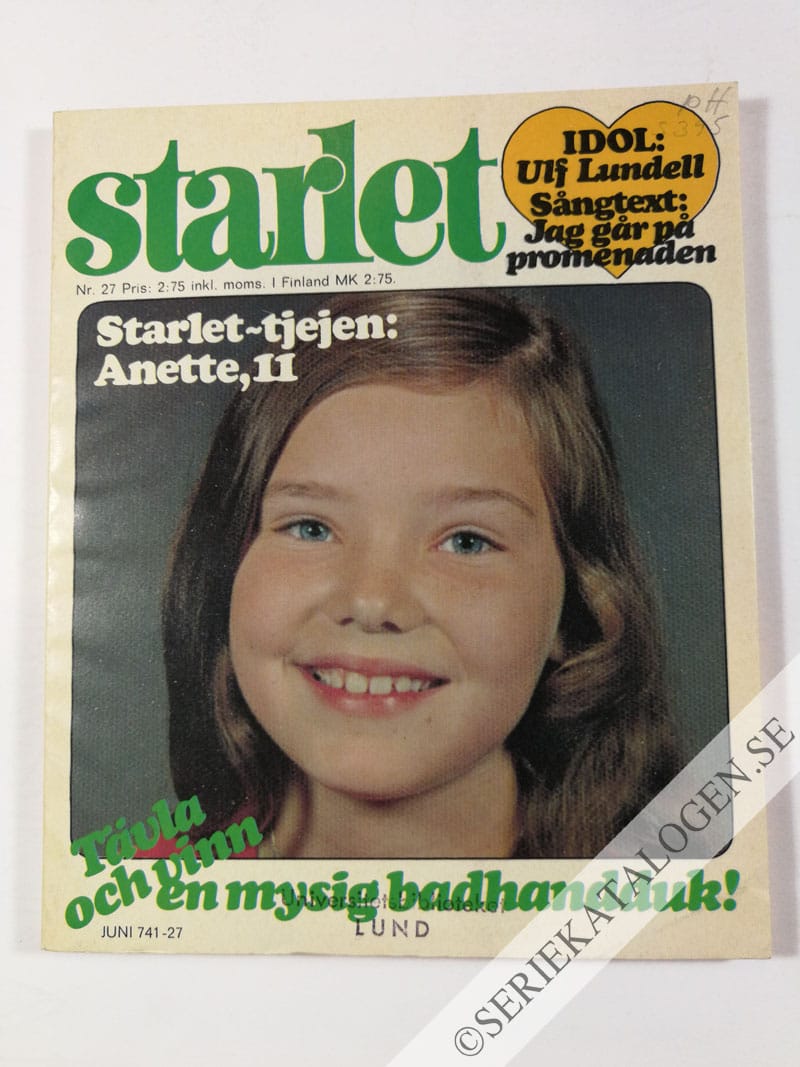 Framsida på Starlet #27 (1976)