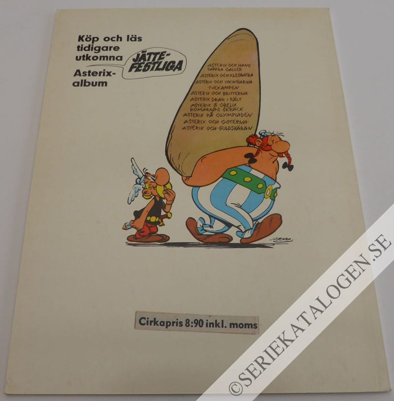 Baksida på Asterix som gladiator (1973)