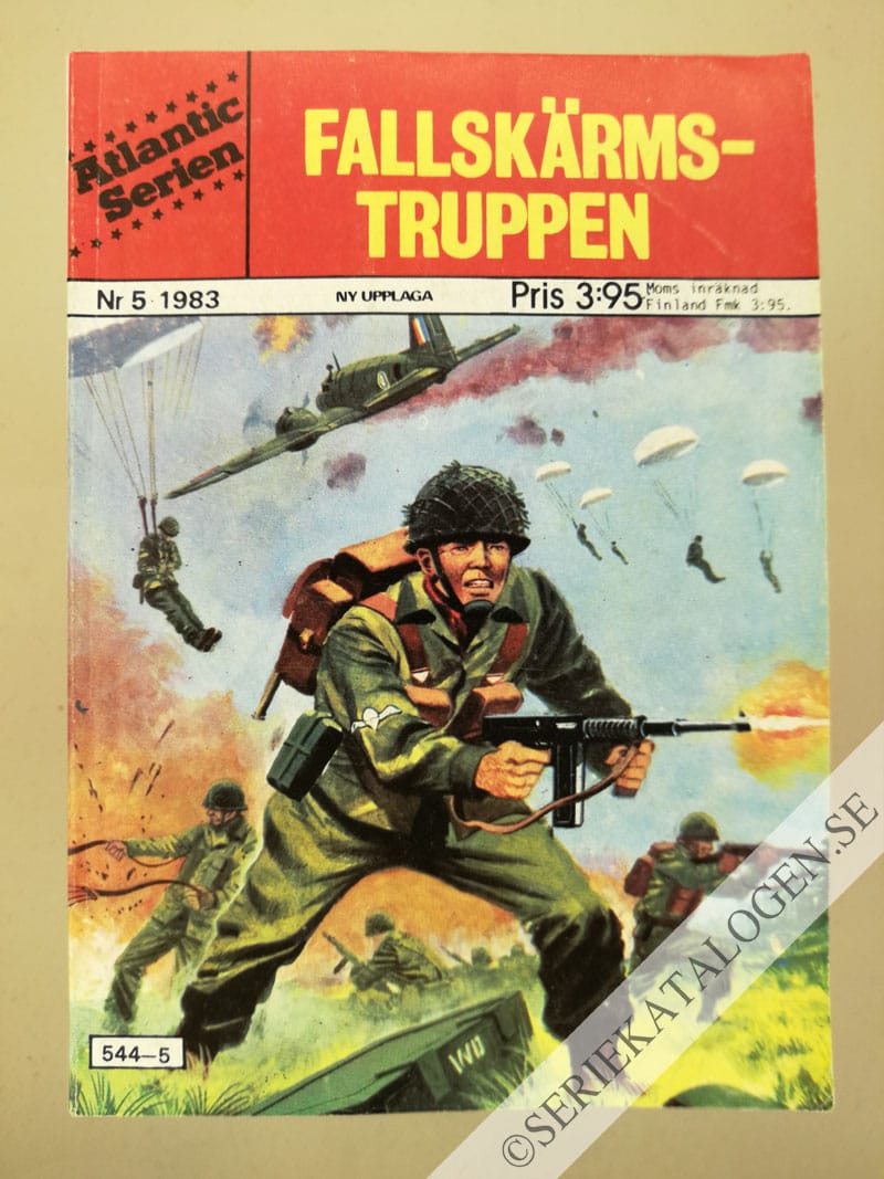 Framsida på Atlanticserien Fallskärmstruppen (1983)