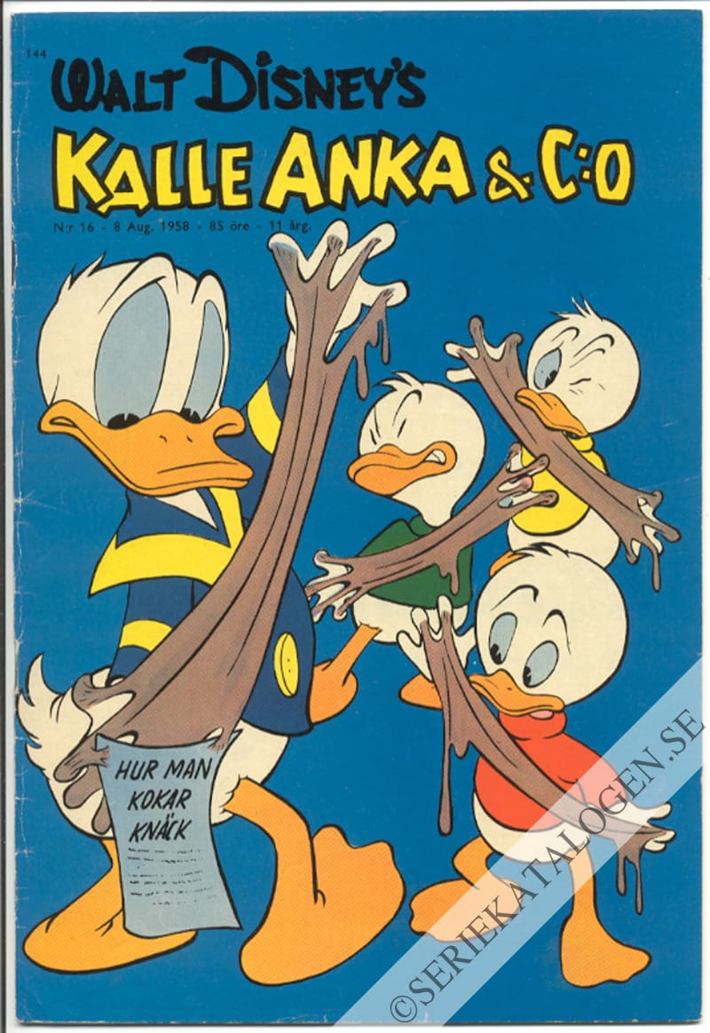 Framsida på Kalle Anka & C:o #16 (1958)