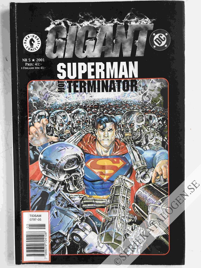Framsida på Gigant Superman mot Terminator (2001)