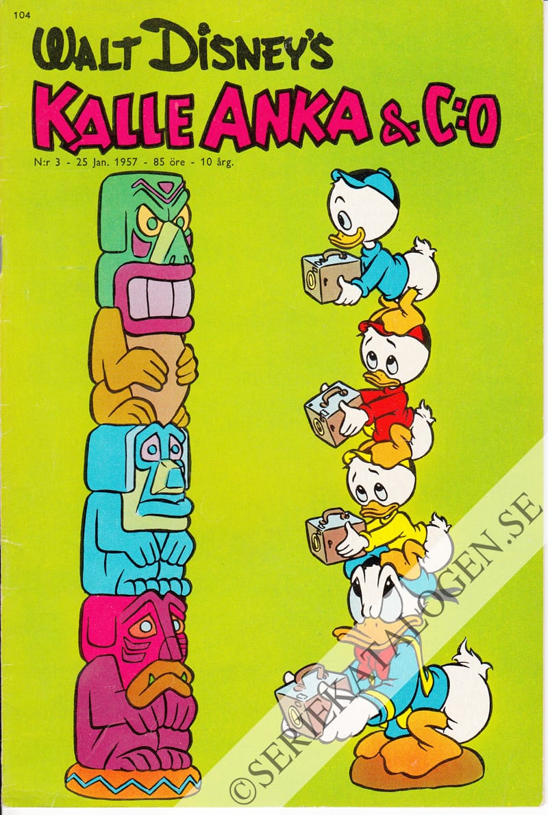 Framsida på Kalle Anka & C:o #3 (1957)