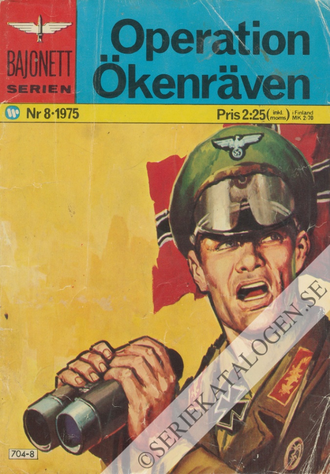 Framsida på Bajonettserien #8 - Operation Ökenräven (1975)
