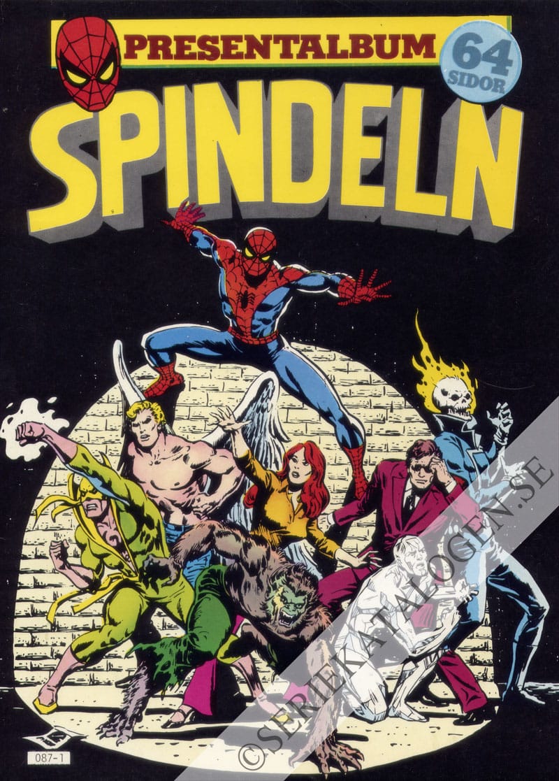 Framsida på Spindelmannen (Jättealbum, Presentalbum) "Presentalbum Spindeln" (1979)