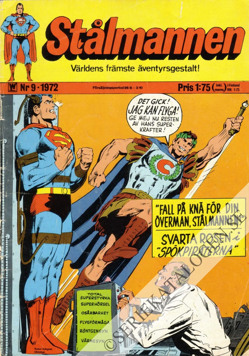 Framsida på Stålmannen #9 (1972)