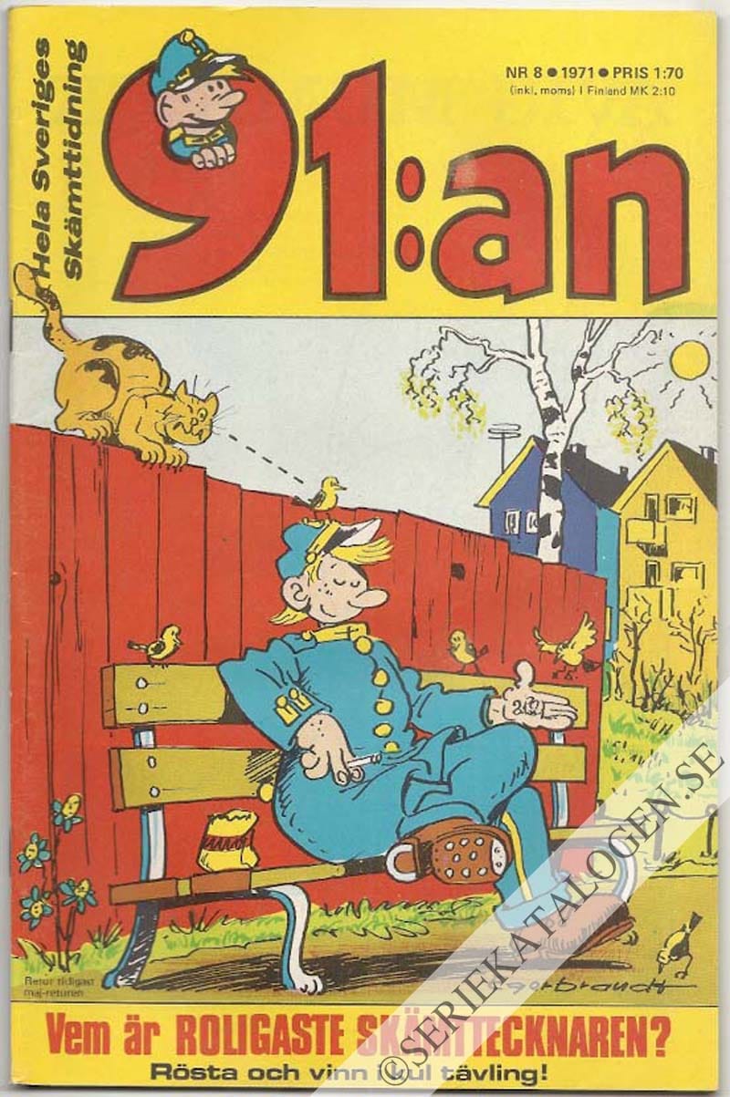 Framsida på 91:an #8 (1971)