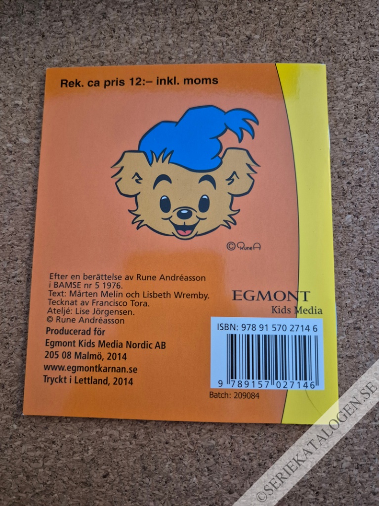 Baksida på Bamse och sjöodjuret (2014)
