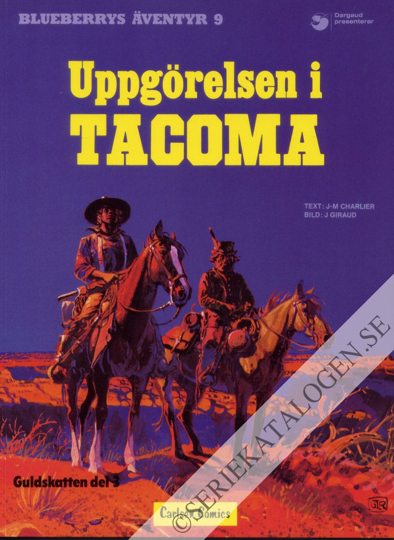 Framsida på Blueberrys äventyr Uppgörelse i Tacoma (1983)