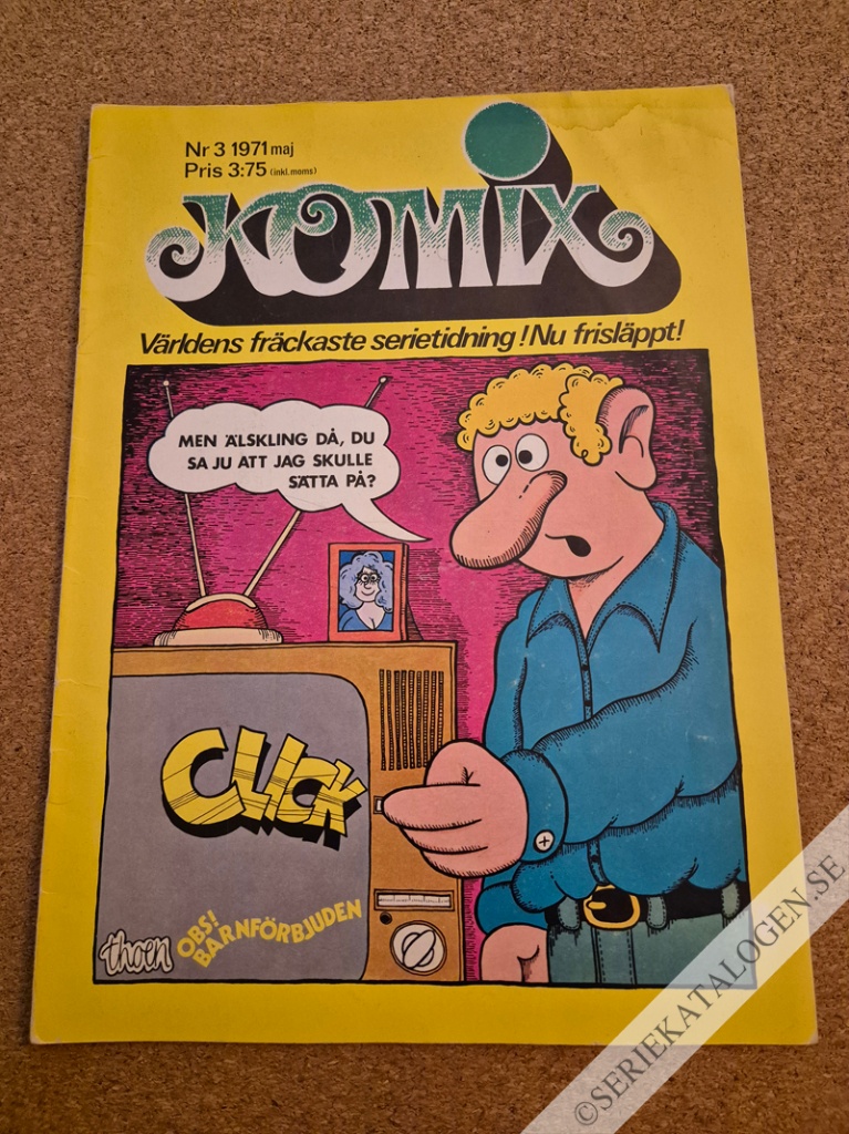 Framsida på Komix #3 (1971)