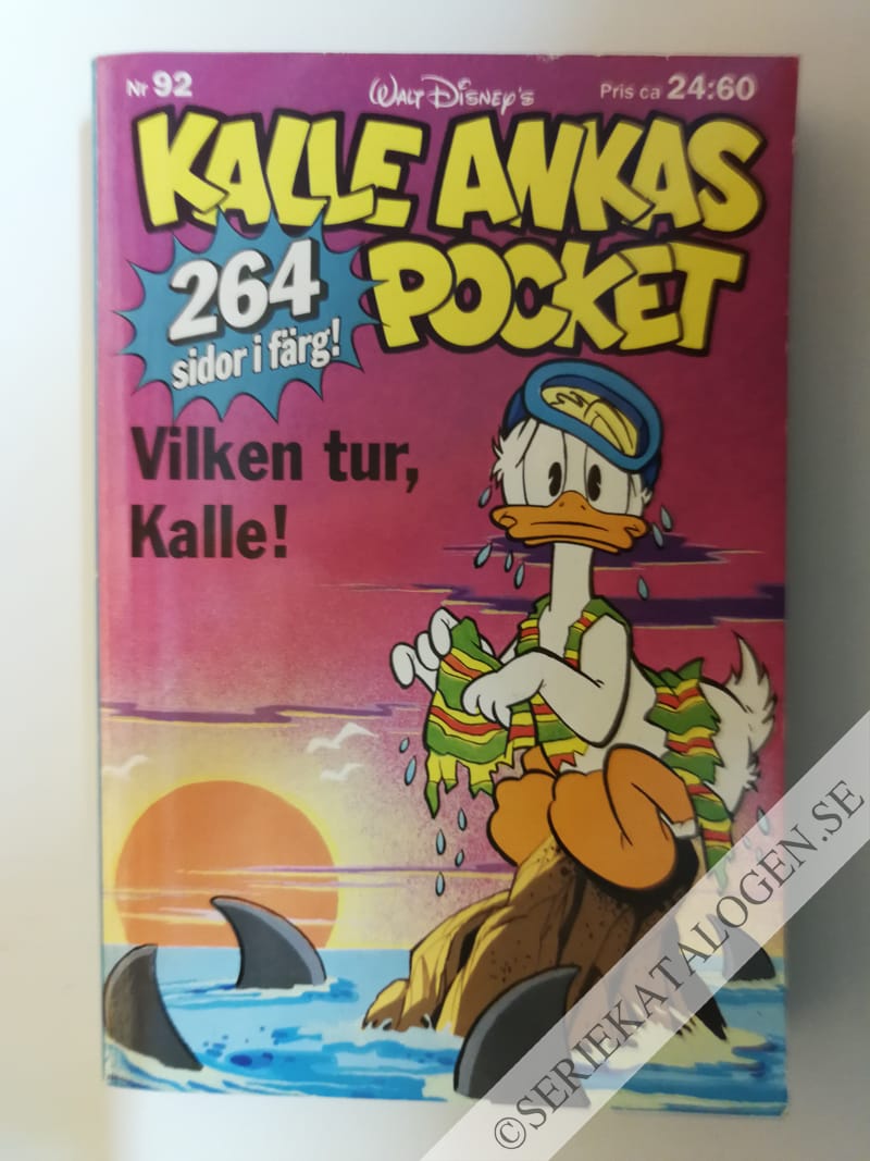 Framsida på Kalle Ankas pocket #92 - Vilken tur, Kalle! (1987)
