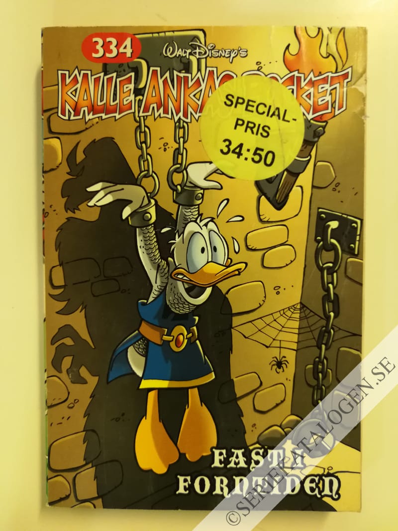 Framsida på Kalle Ankas pocket #334 - Fast i forntiden (2007)