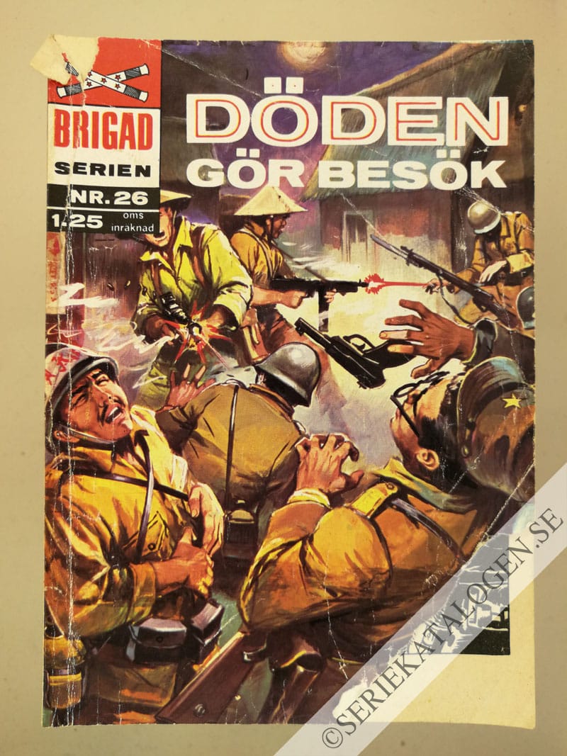 Framsida på Brigadserien Döden gör besök (1969)