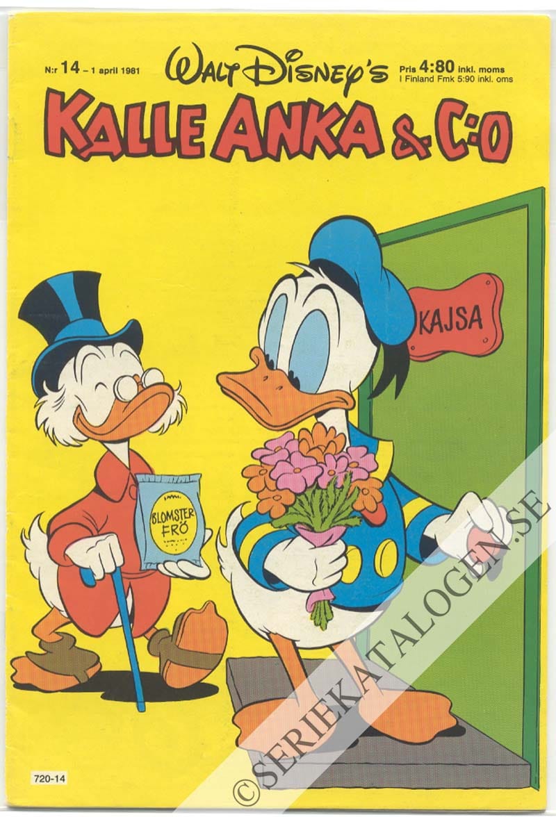 Framsida på Kalle Anka & C:o #14 (1981)