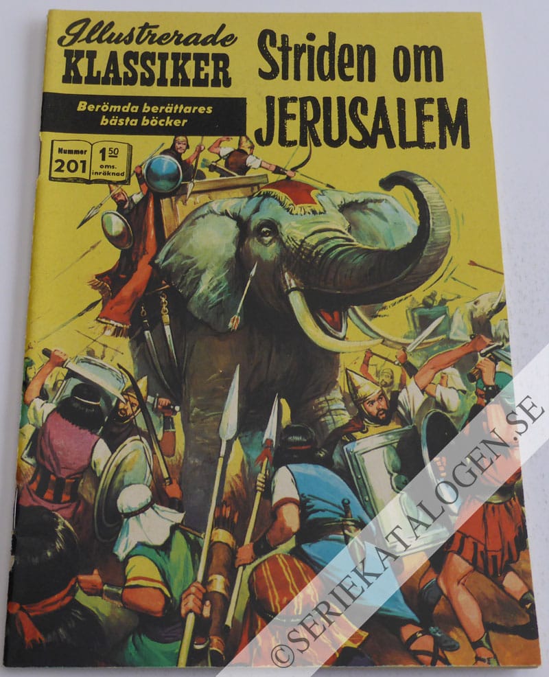 Framsida på Illustrerade Klassiker #201 - Striden om Jerusalem (1969)
