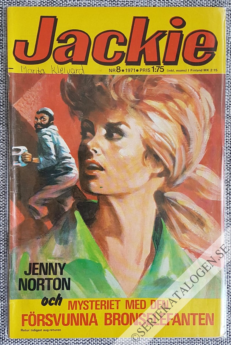 Framsida på Jackie #8 (1971)