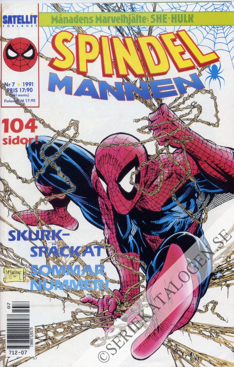 Framsida på Spindelmannen #7 (1991)