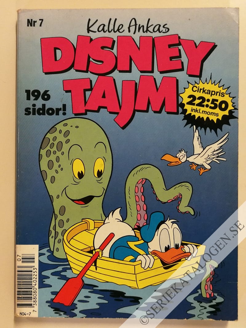 Framsida på Kalle Ankas Disneytajm #7 (1990)