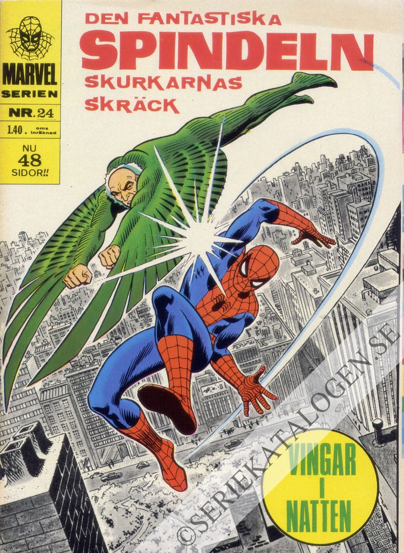 Framsida på Marvelserien Vingar i natten (1969)