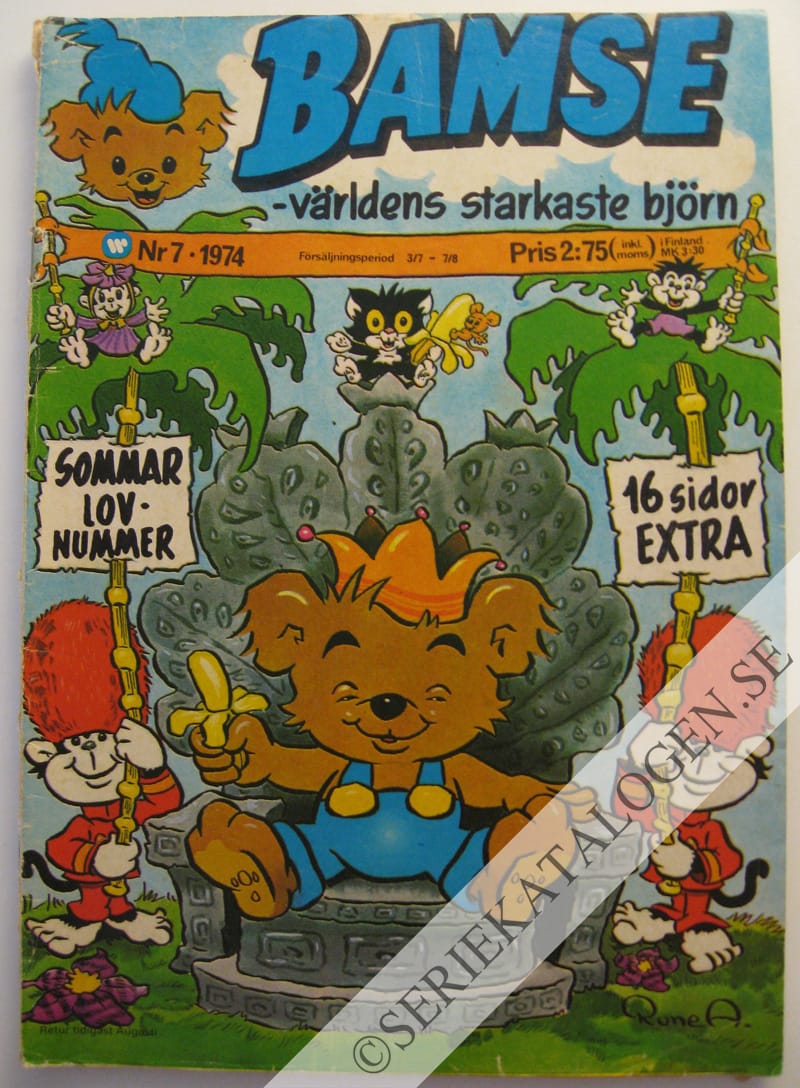 Framsida på Bamse - världens starkaste björn #7 (1974)
