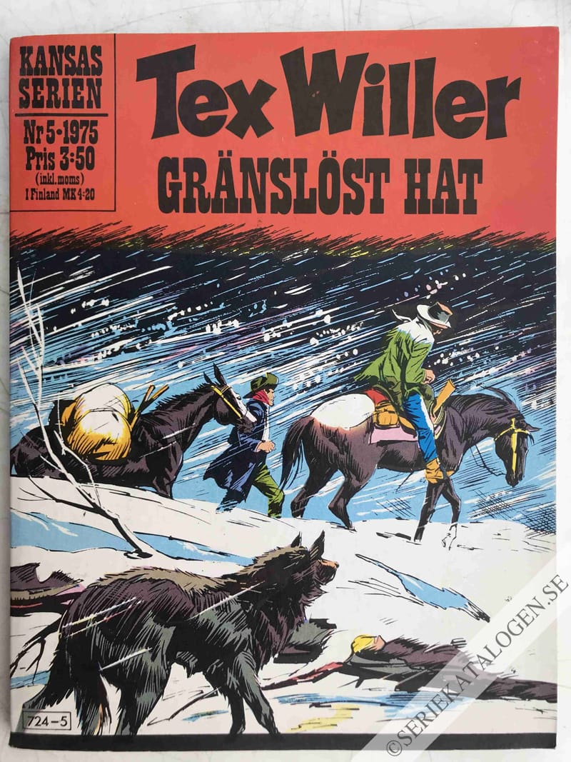 Framsida på Kansasserien Gränslöst hat (1975)