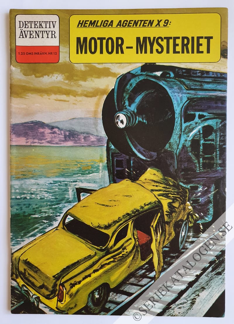 Framsida på Detektiväventyr Hemliga agenten X 9: Motor-mysteriet (1963)