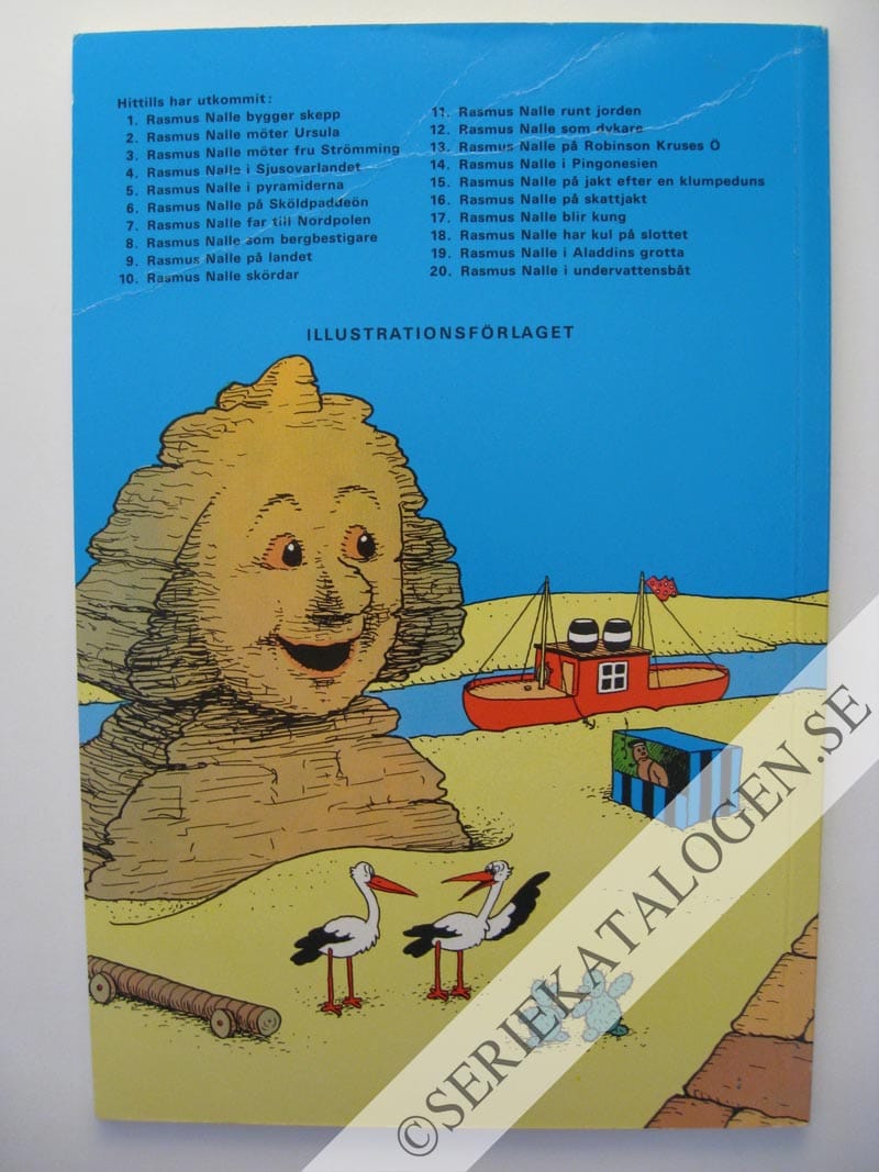 Baksida på Rasmus Nalle i pyramiderna (1969)