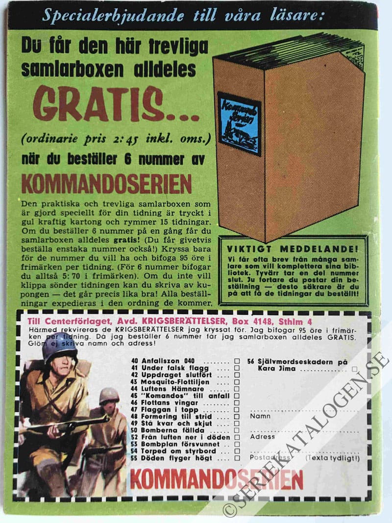 Baksida på Den flygande fästningen (1965)