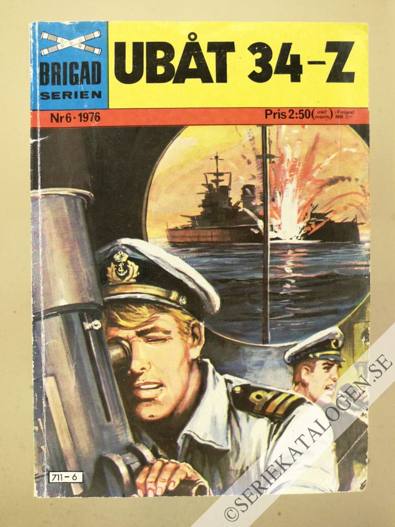 Framsida på Brigadserien Ubåt 34-Z (1976)