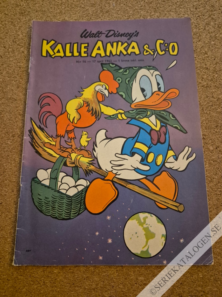Framsida på Kalle Anka & C:o #16 (1962)