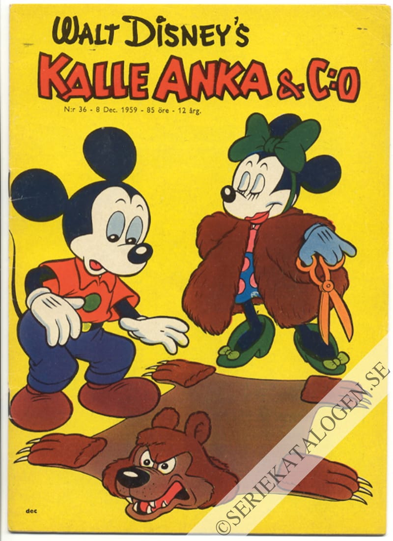 Framsida på Kalle Anka & C:o #36 (1959)